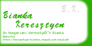 bianka keresztyen business card